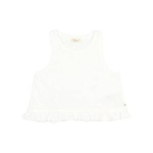 NEW BÚHO girl's summer frill shirt top in white